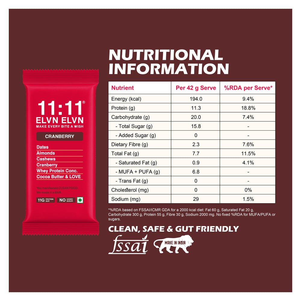 Cranberry Protein Bar