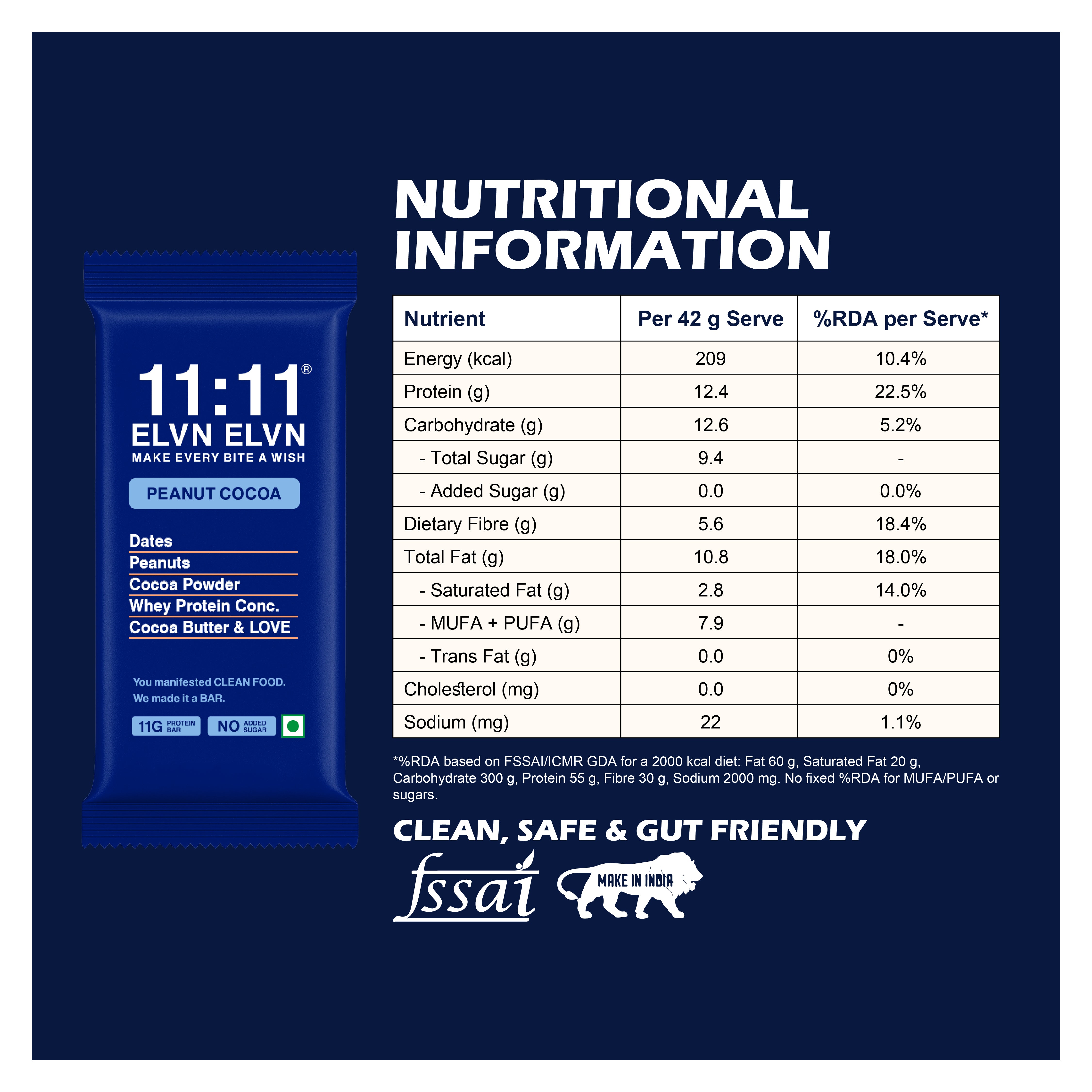 Peanut Cocoa Protein Bar