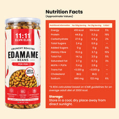 Roasted Edamame Beans Peri Peri: nutrition facts