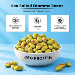 Roasted Edamame Beans Sea Salted: bowl of beans