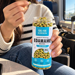 Roasted Edamame Beans Sea Salted: jar in everyday use